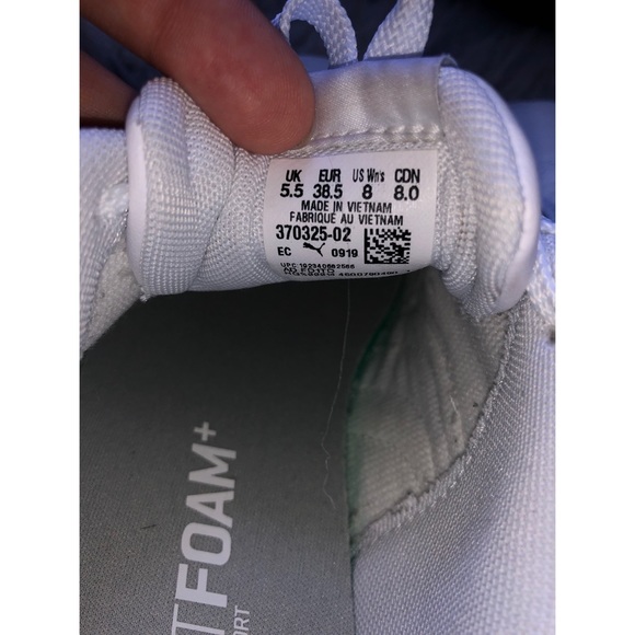 PUMA WHITE SOFT FOAM SNEAKERS - Picture 8 of 9